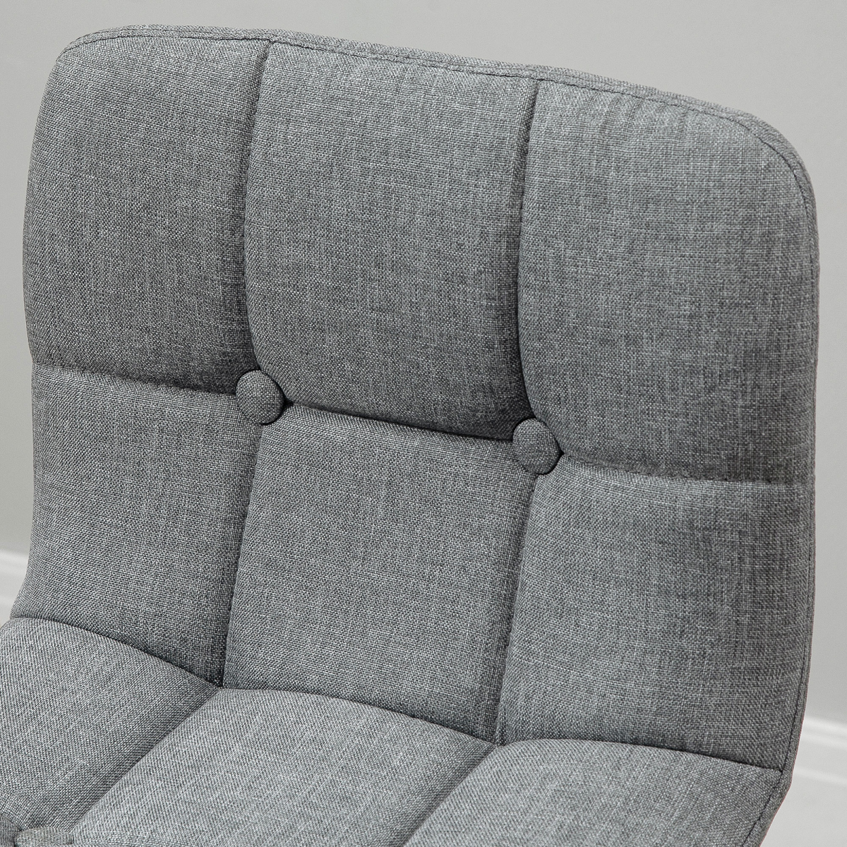 Bar stool Set of 2 Armless Button-Tufted Counter Height Bar Chairs Grey