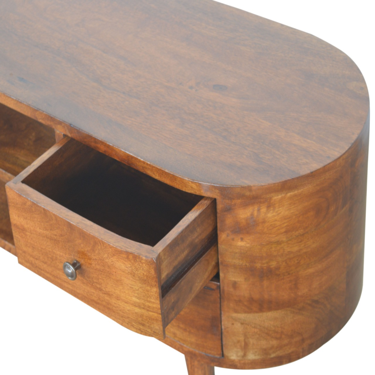 Artisan Furniture Solid Wood Chestnut Rounded Entertainment Unit