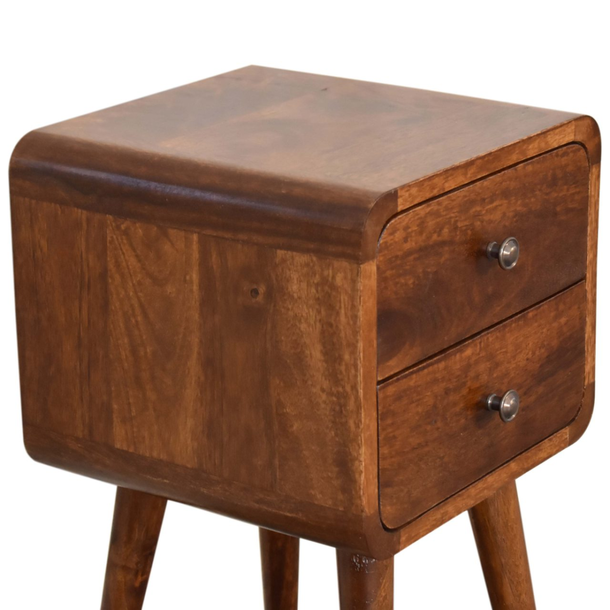 Artisan Furniture Solid Wood Mini Chestnut Curved Bedside