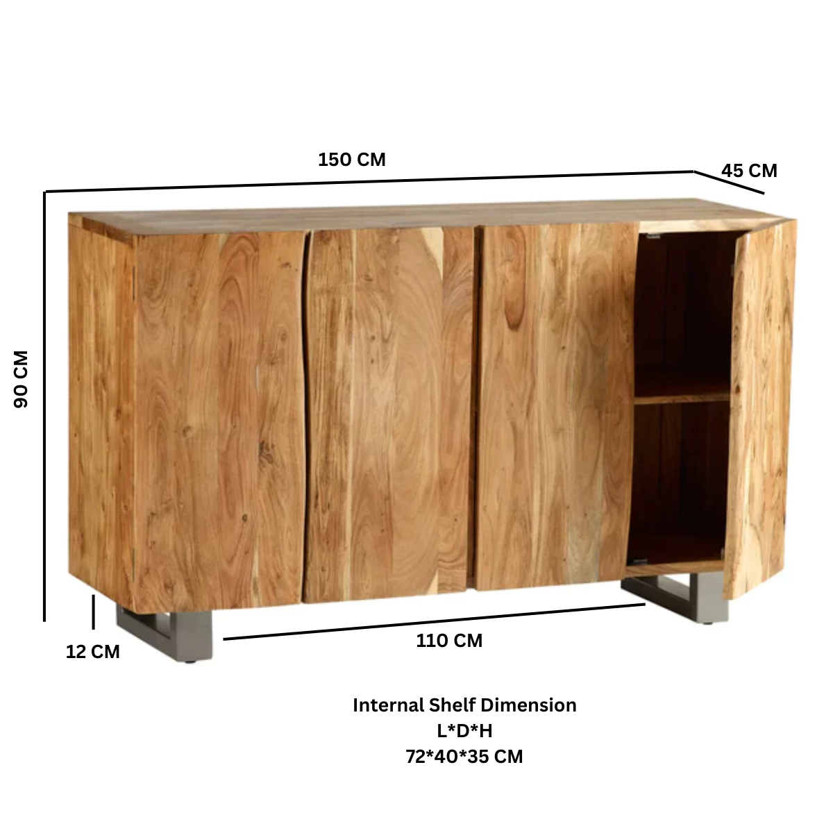 Baltic Live Edge Large Sideboard