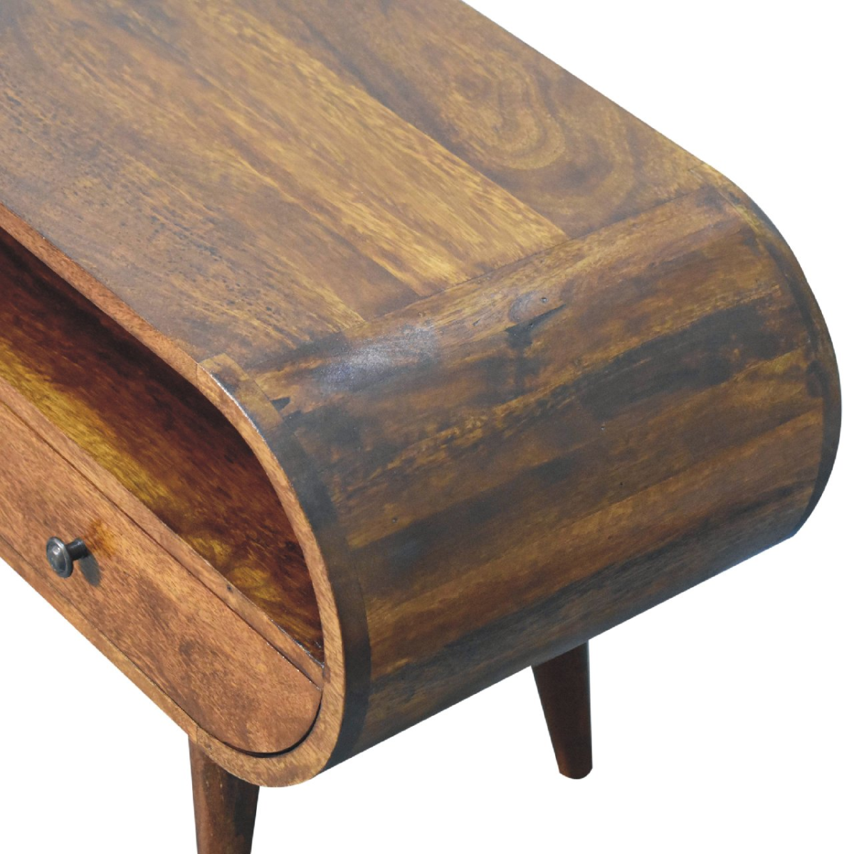 Artisan Furniture Solid Wood Chestnut Circular TV Stand