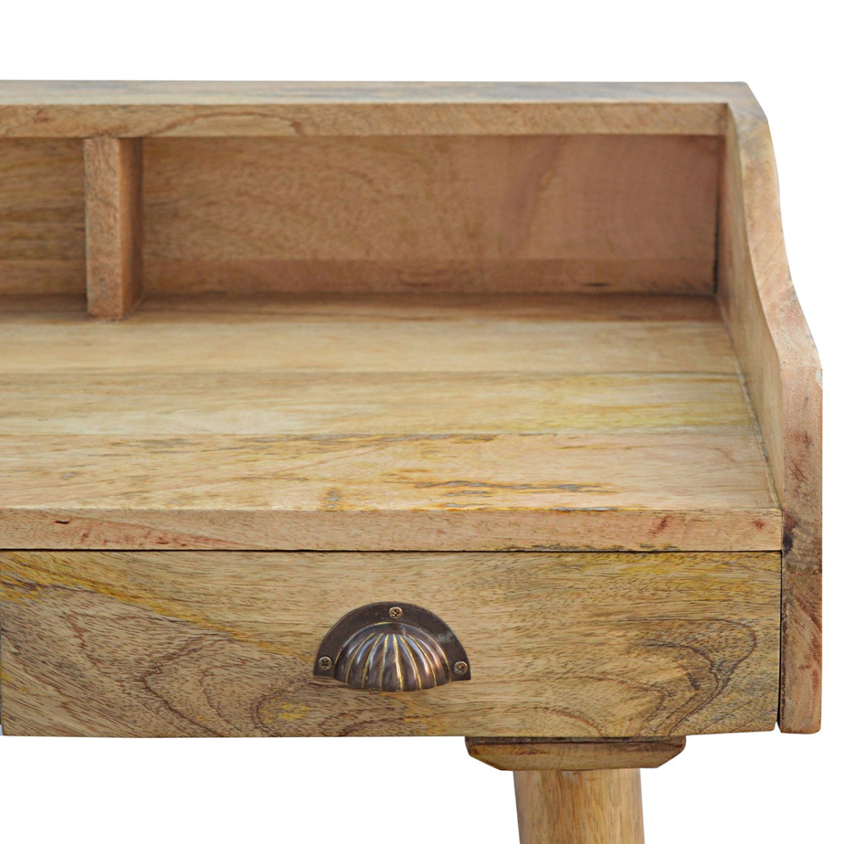 Artisan Furniture Solid Wood Gallery Back Shell Writing Desk