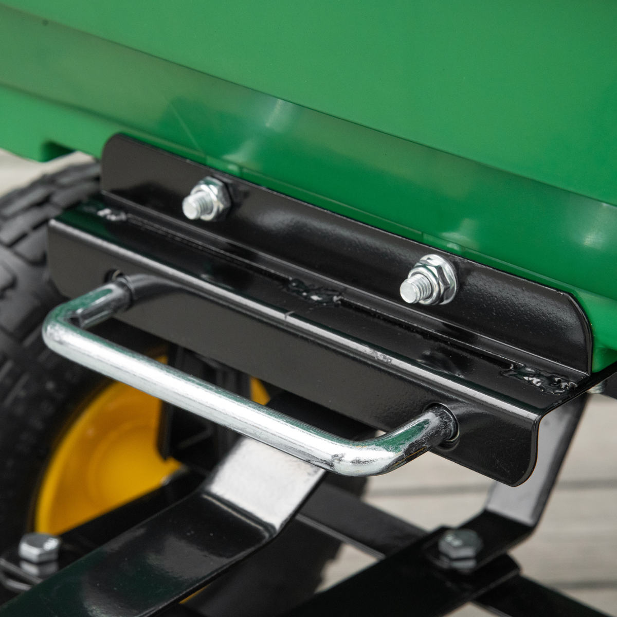 75L Garden Cart Heavy Duty 4 Wheel TWheelbarrow Green 75L