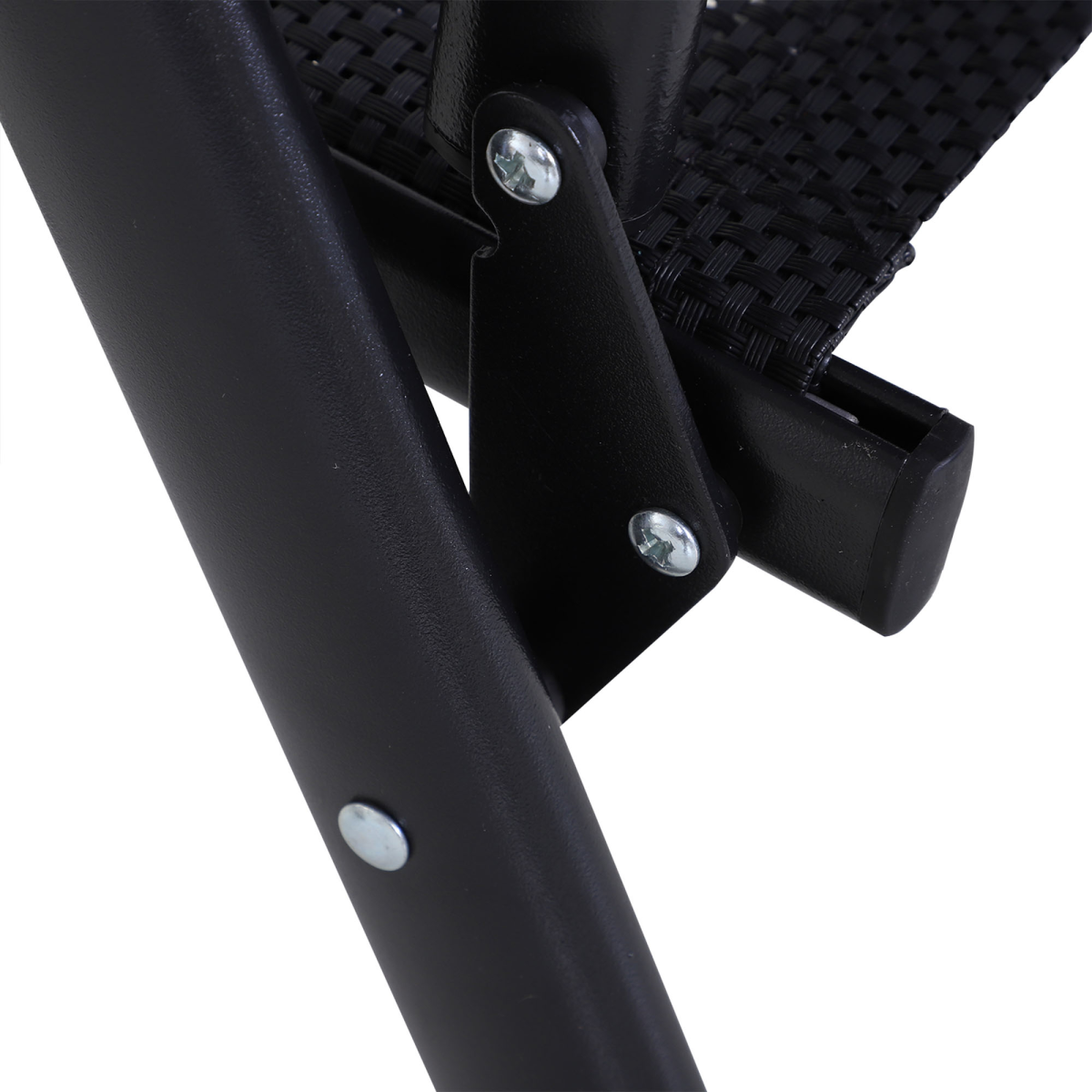 2-PCS Garden Armchairs Outdoor Patio Folding Modern Furniture Black Outsunny