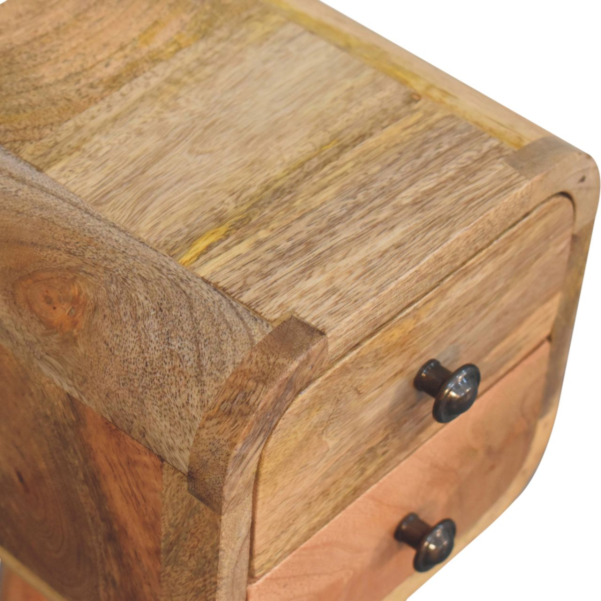 Artisan Furniture Solid Wood Extra Mini Curved Oak-ish Bedside