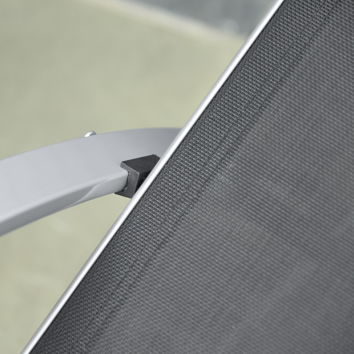 3 Pieces Lounge Chair Set Garden Sunbathing Chair w/ Table Black Outsunny