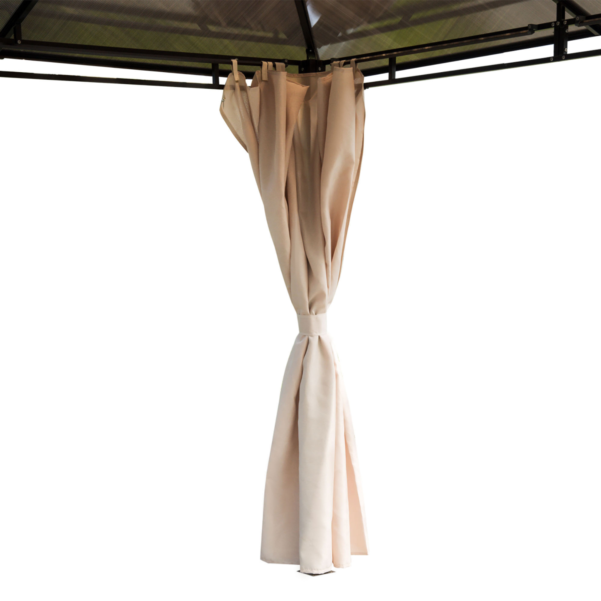 3.6x3(m) Hardtop Gazebo Garden Pavilion w/ Polycarbonate Roof, Brown Outsunny