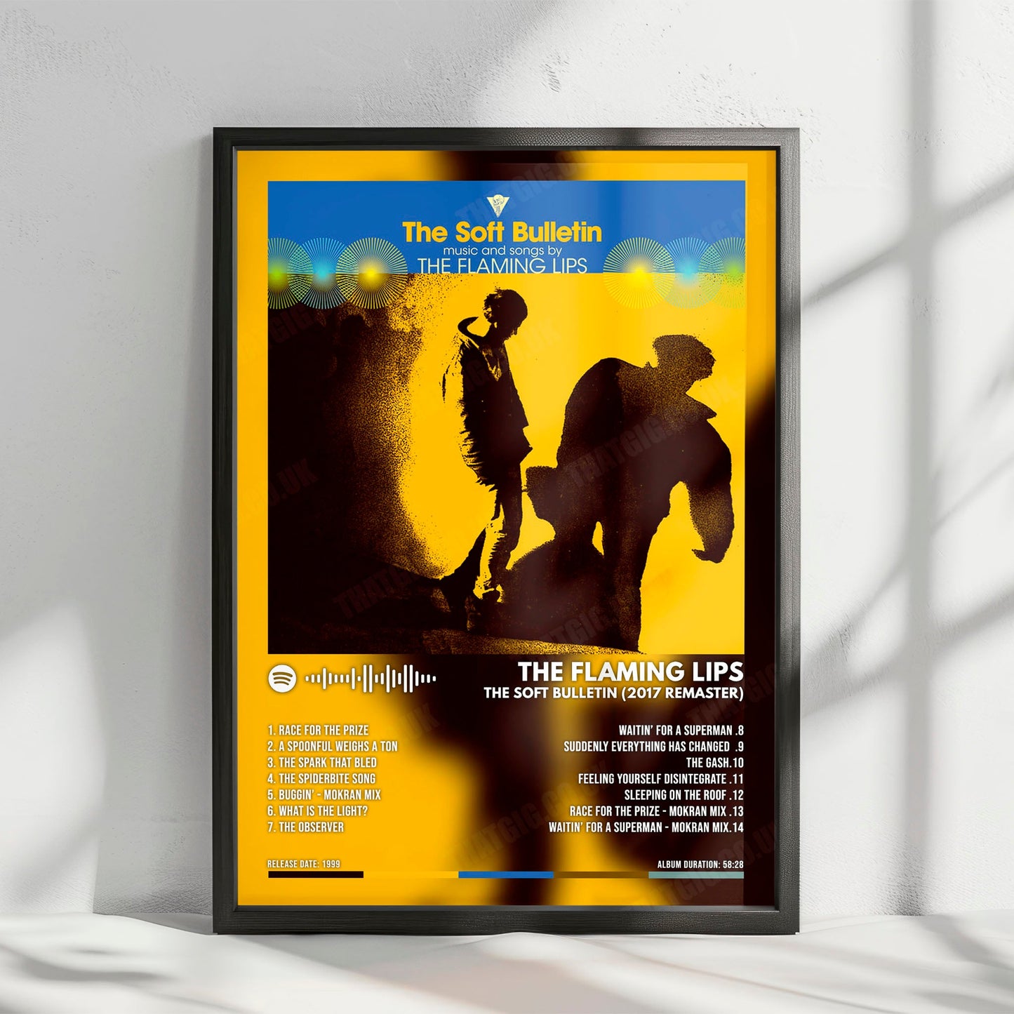 The Flaming Lips "The Soft Bulletin" Album Cover Poster - with Complete Tracklist
