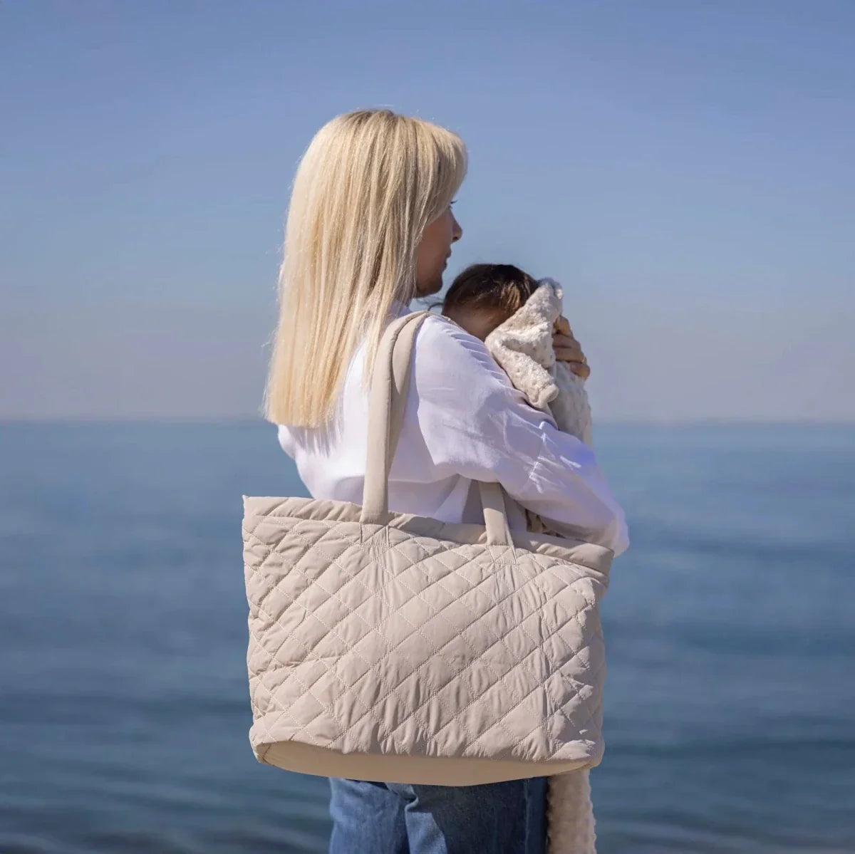 Baby Mom Quilted Women's Shoulder Bag (One Size)
