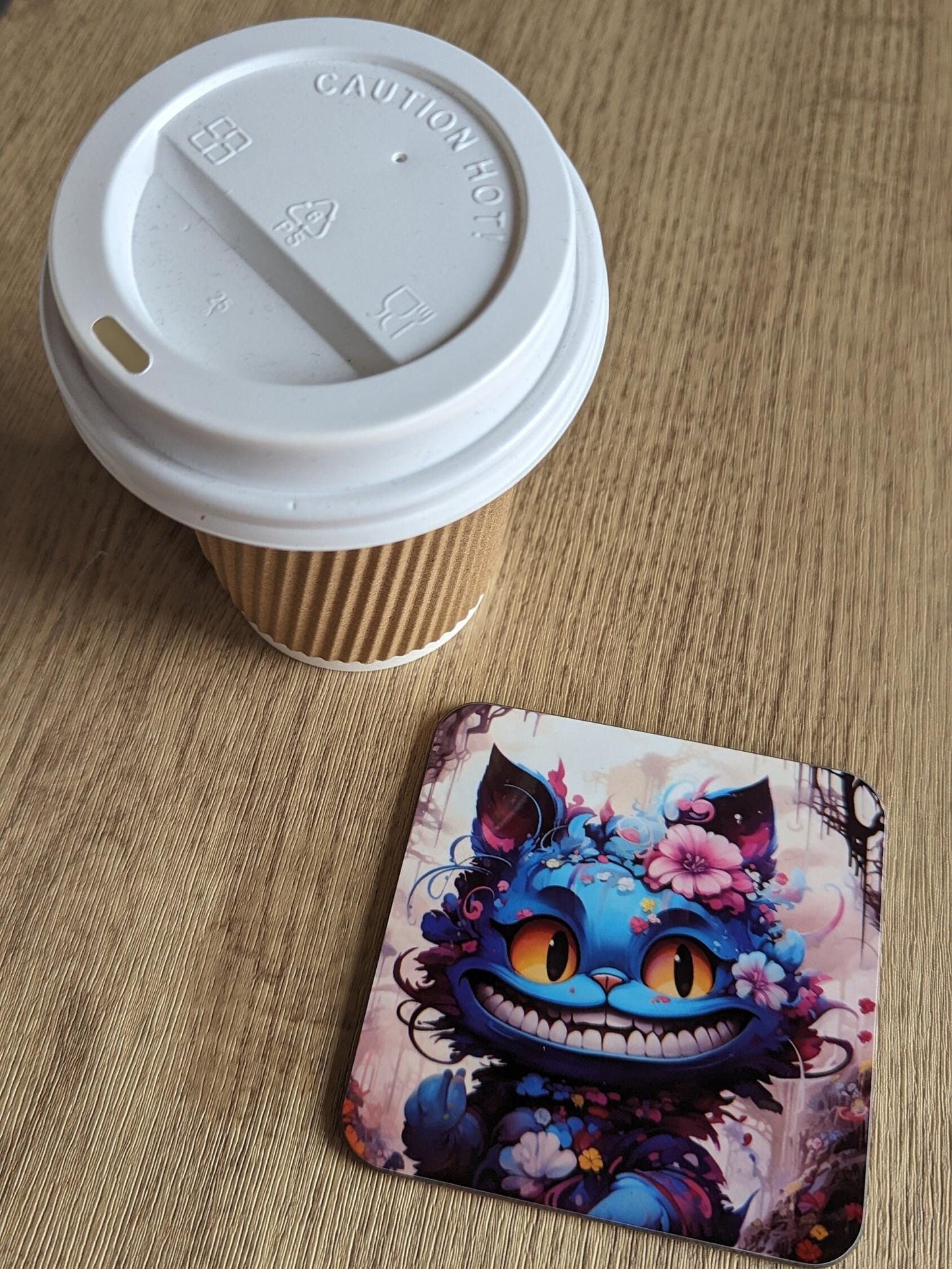 Alice in wonderland | Set of 4 modern interpretive character square coasters