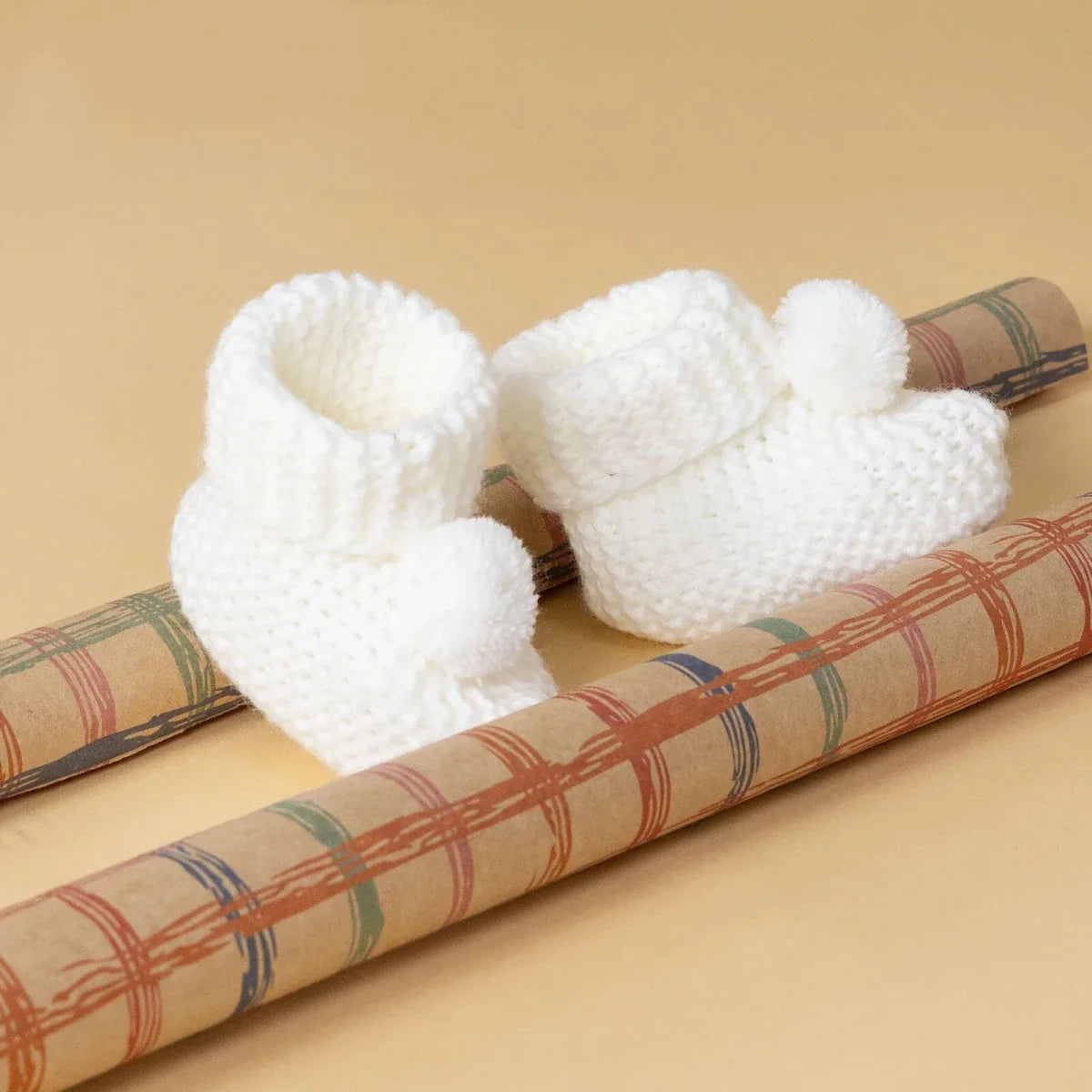 HelloBaby Pom Pom Baby Booties (One Size)