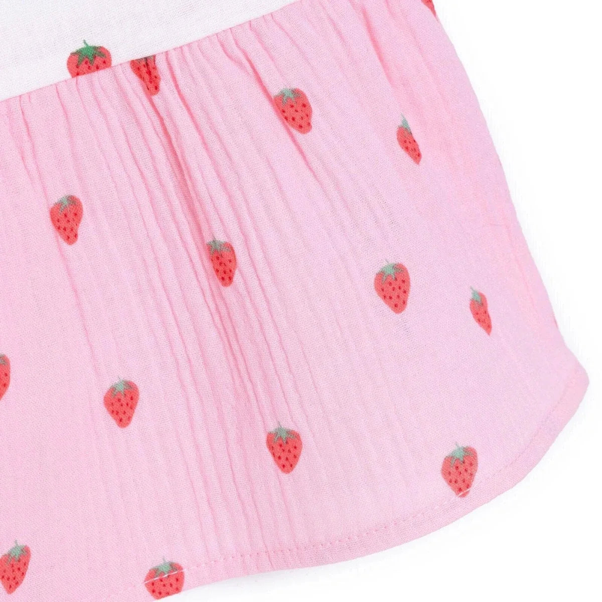 HelloBaby Strawberry Print Crew Neck Short Sleeve Baby Dress (6-9 Months to 4-5 Years)