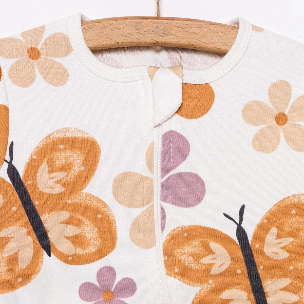HelloBaby Butterfly Print Zip-Up Footless Baby Sleepsuit (6 Months to 3 Years)