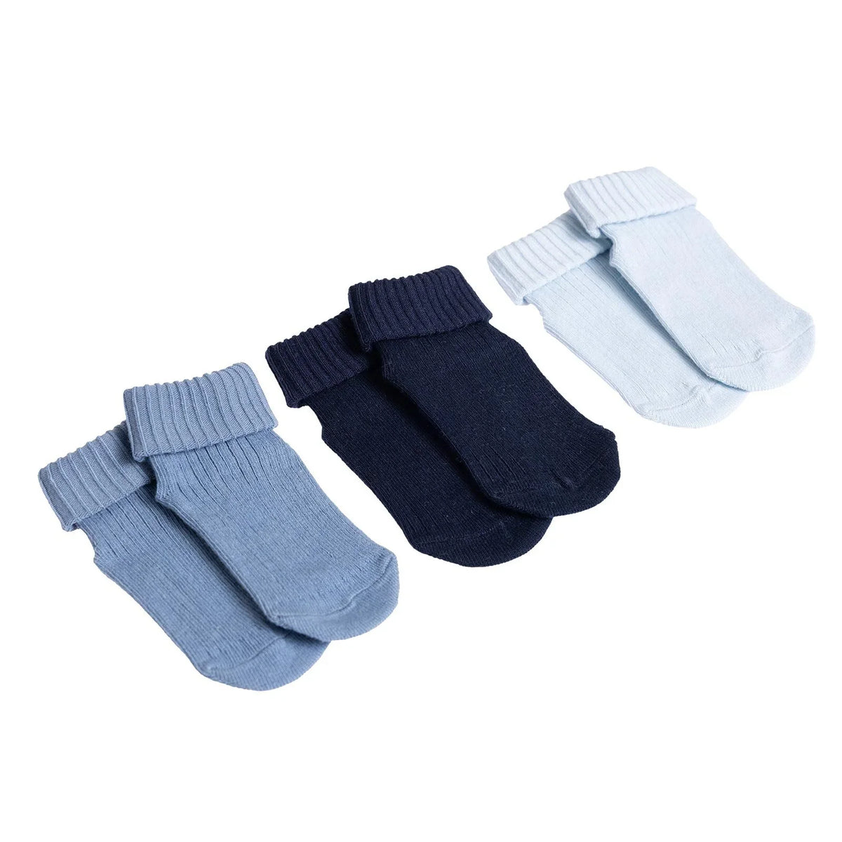 HelloBaby 3 Pack Roll-Top Baby Socks (Newborn to 12-24 Months)