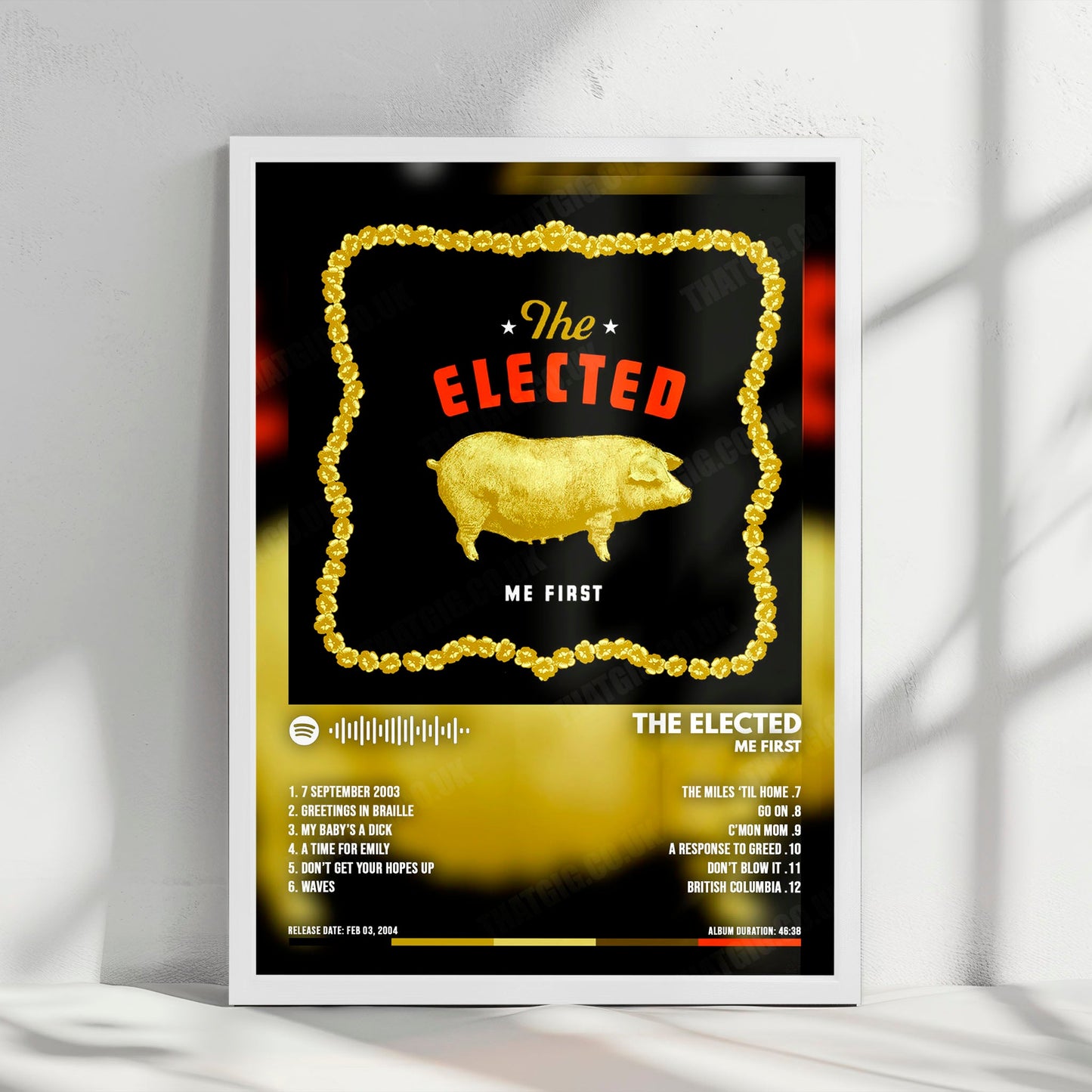 The Elected "Me First" Album Cover Poster - with Complete Tracklist