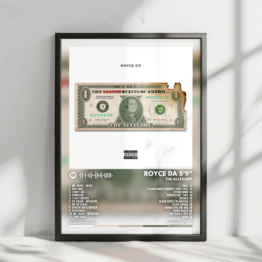 Royce da 5'9" "The Allegory" Album Cover Poster - with Complete Tracklist