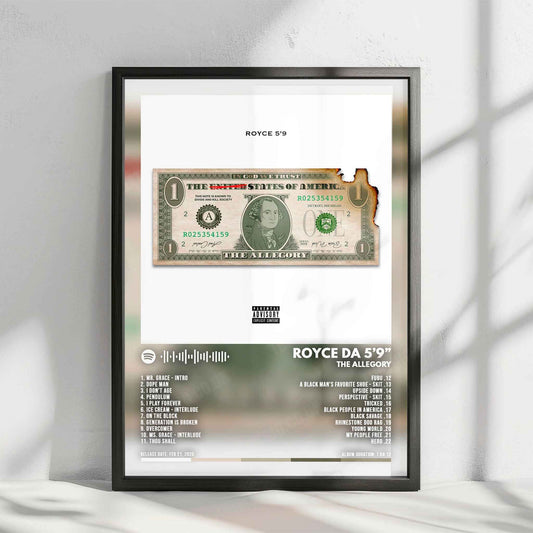 Royce da 5'9" "The Allegory" Album Cover Poster - with Complete Tracklist