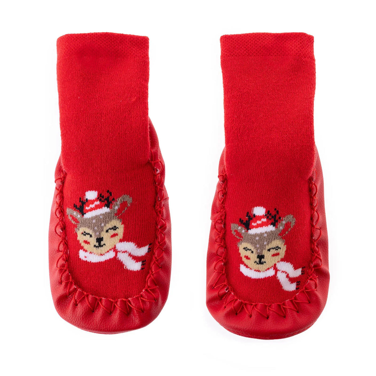 HelloBaby Reindeer Print New Year Slipper Baby Socks