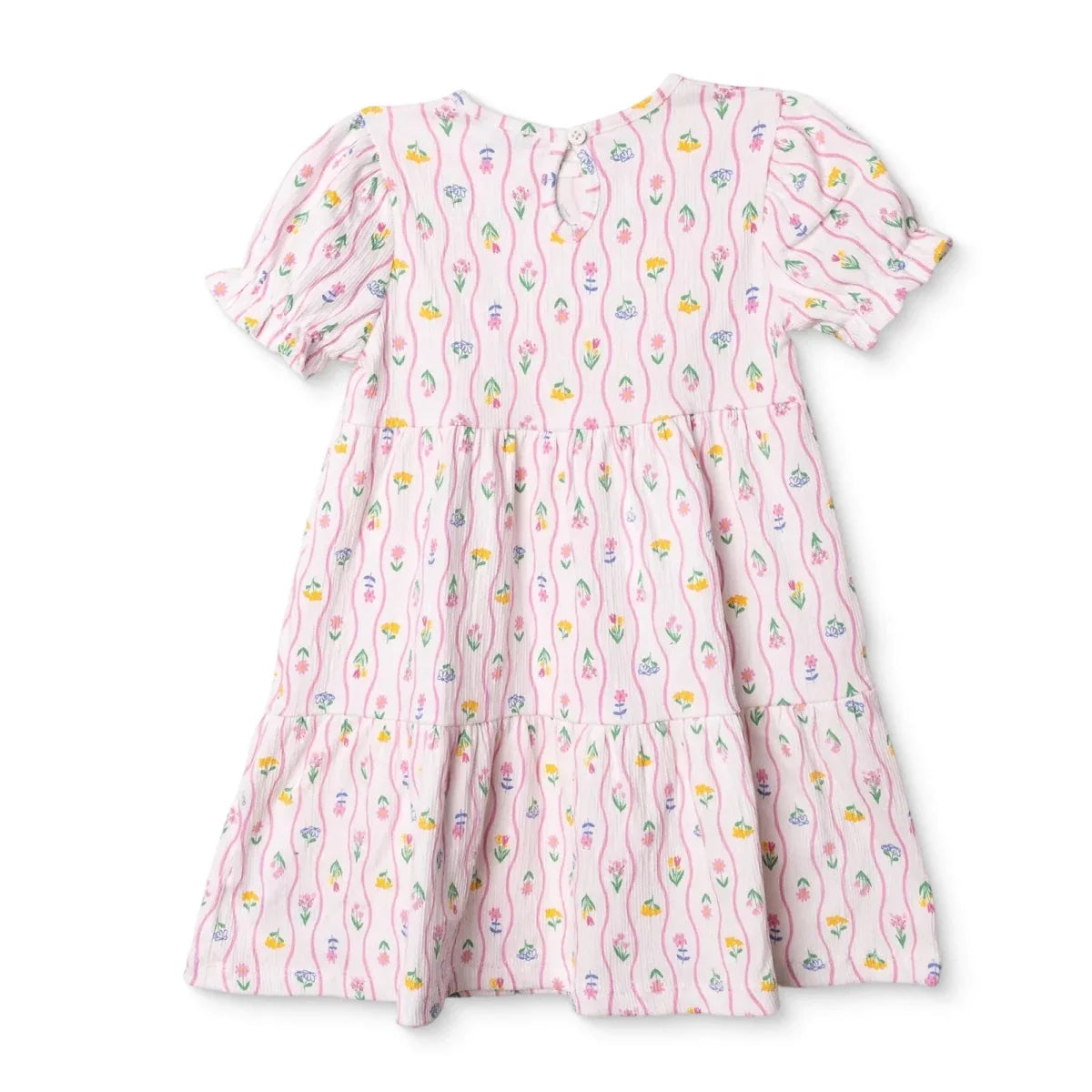HelloBaby Floral Print Short Sleeve Jersey Baby Dress (6-9 Months to 4-5 Years)