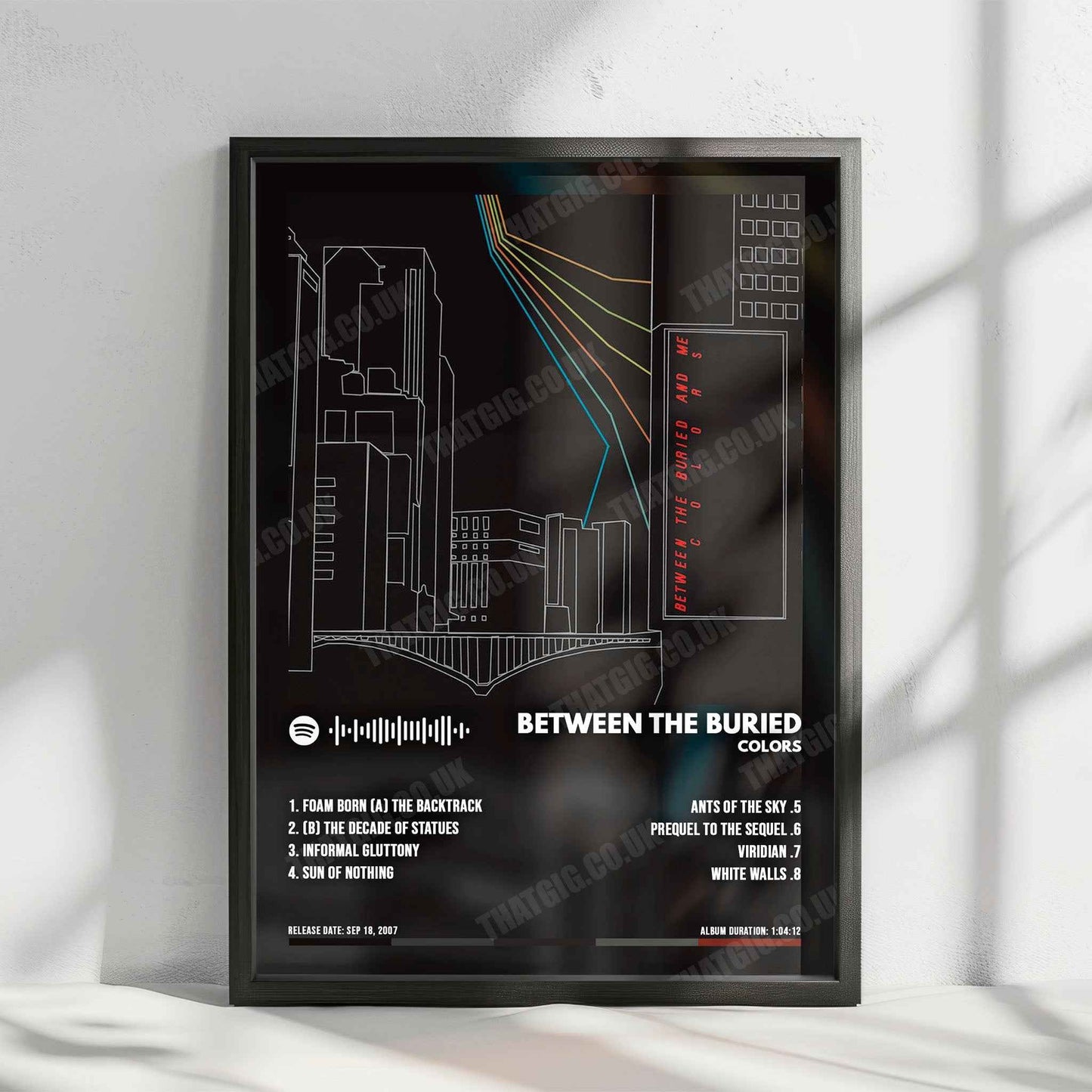 Between the Buried and Me "Colors" Album Cover Poster - with Complete Tracklist