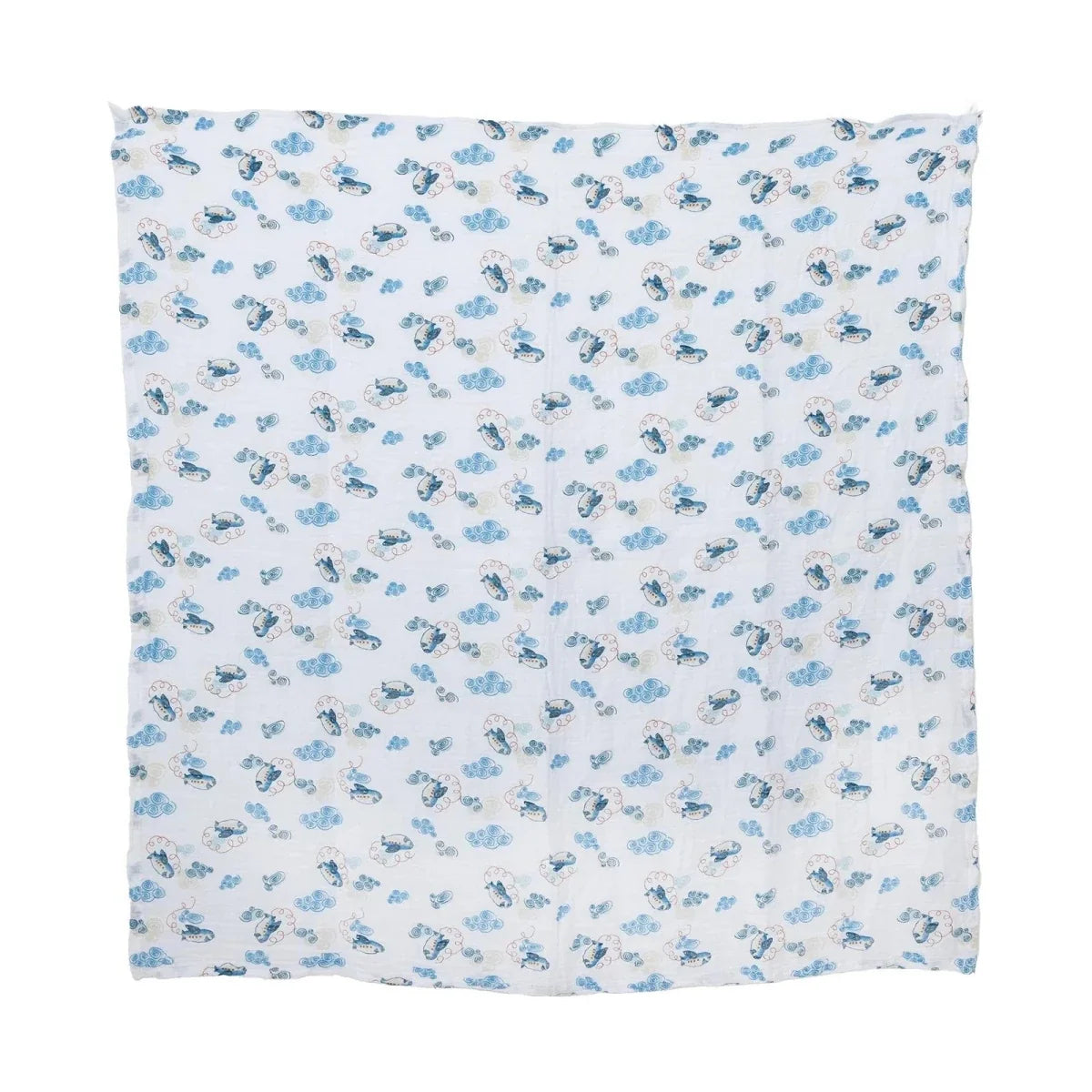 Little Dreams Plane Print Muslin Baby Blanket (100 x 110 cm)