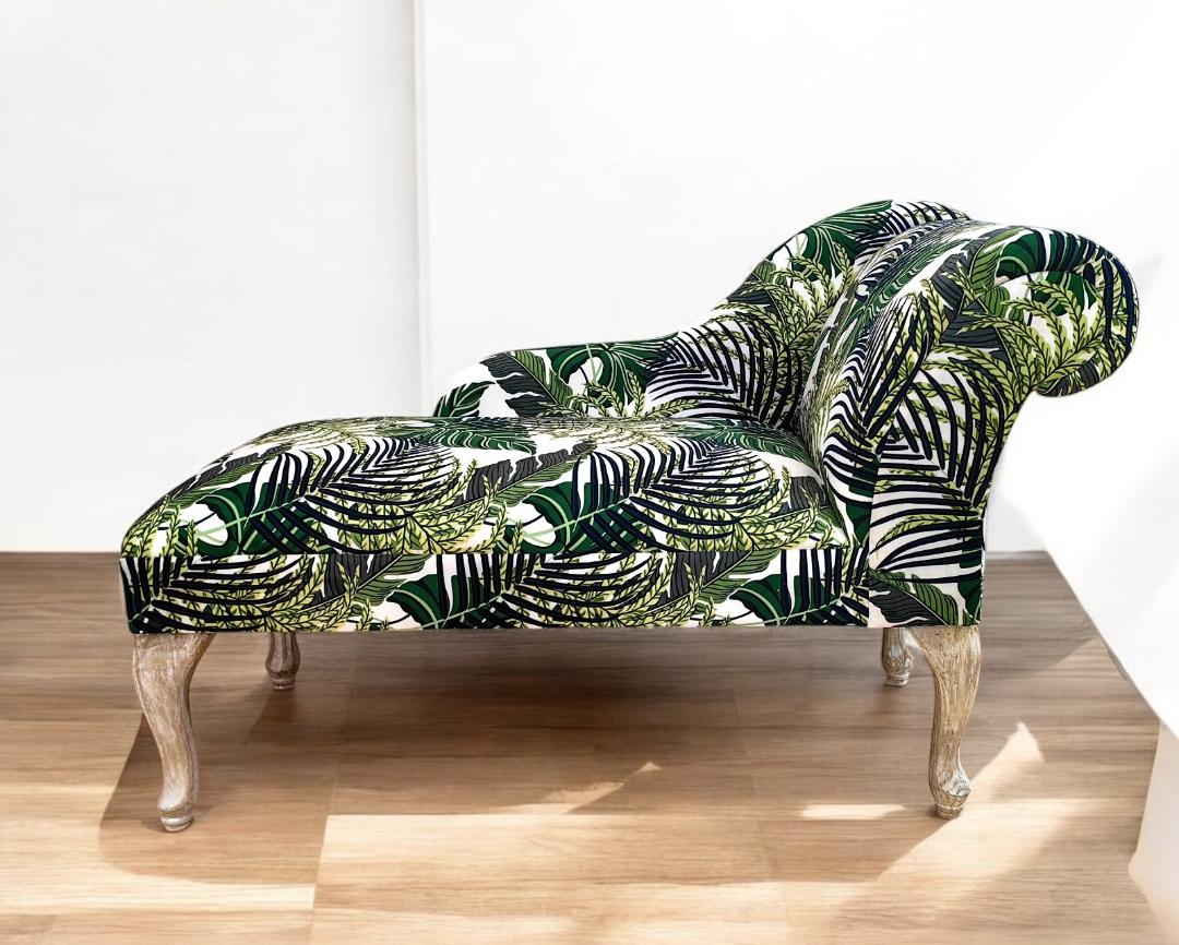 120X46X57CM PALM LEAF MINI CHAISE LONGUE