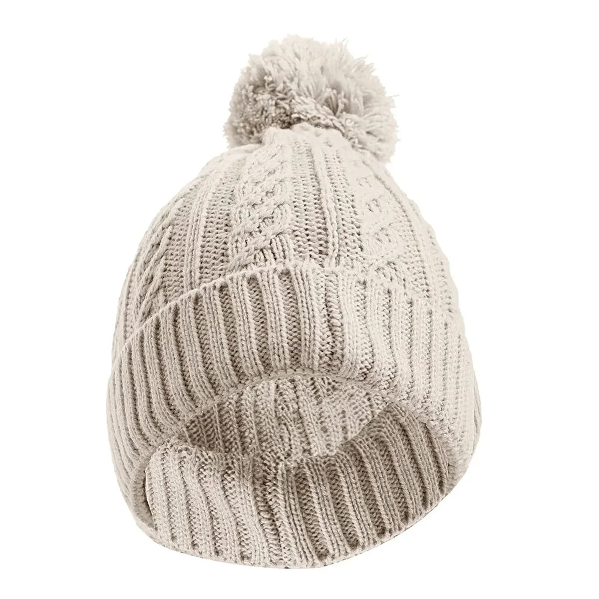 HelloBaby Patterned Pom-Pom Knitted Baby Beanie (One Size)