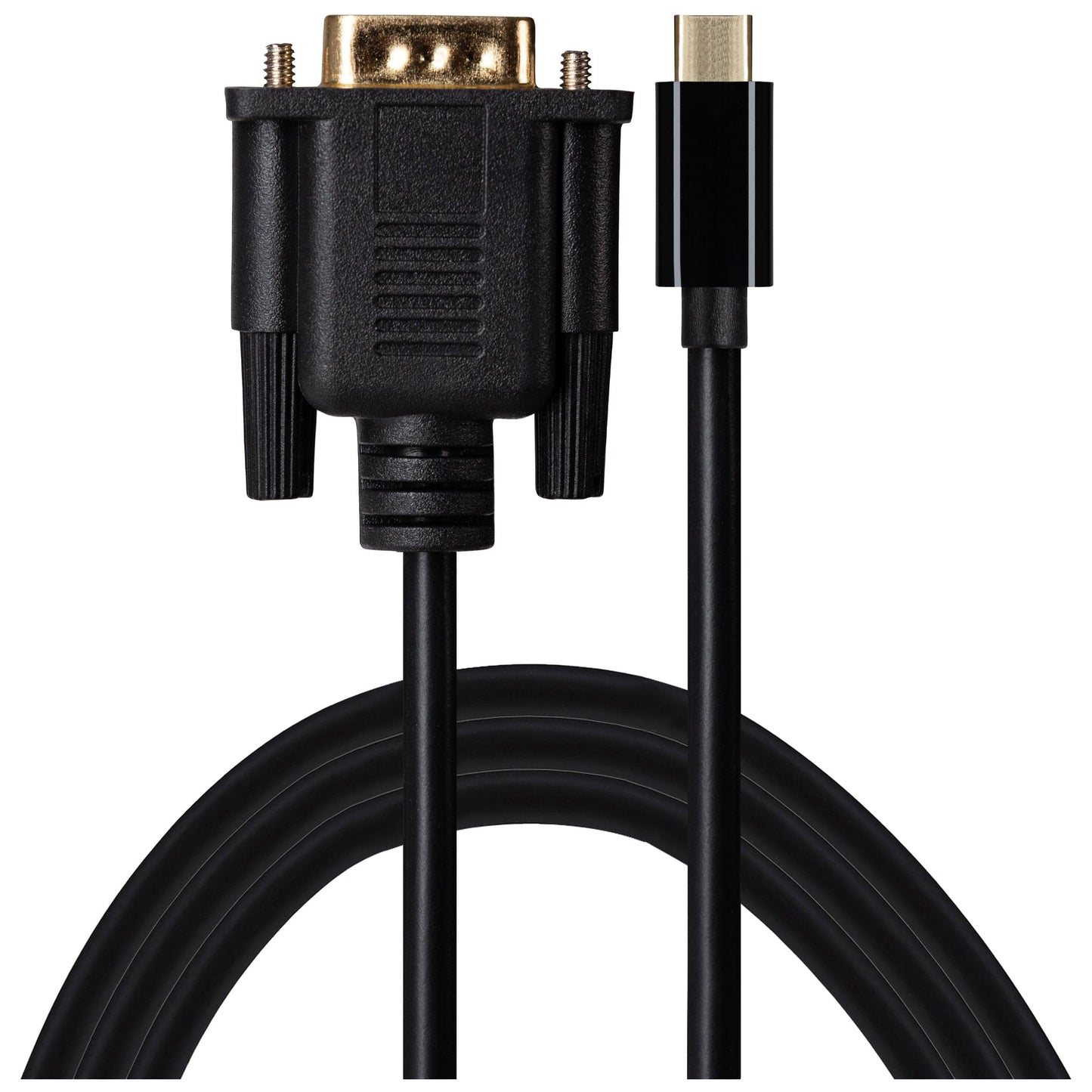 Maplin USB-C 3.1 to VGA Full HD 60Hz Cable (Supports Alt Mode) - Black, 1.8m