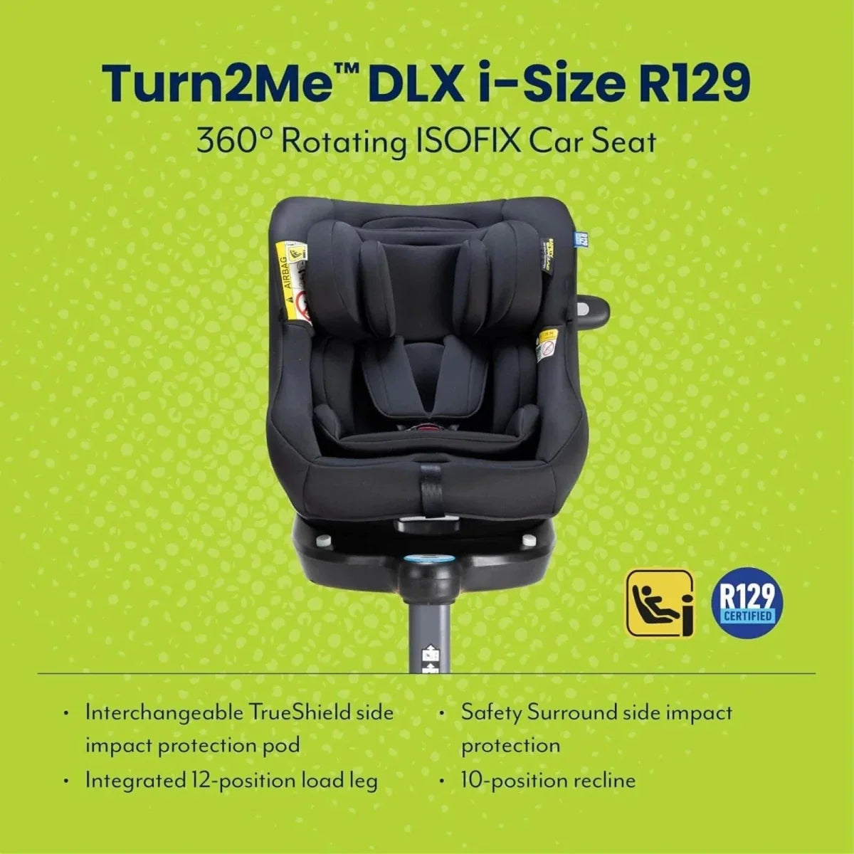 Graco Turn2Me DLX i-Size R129 Car Seat - Midnight