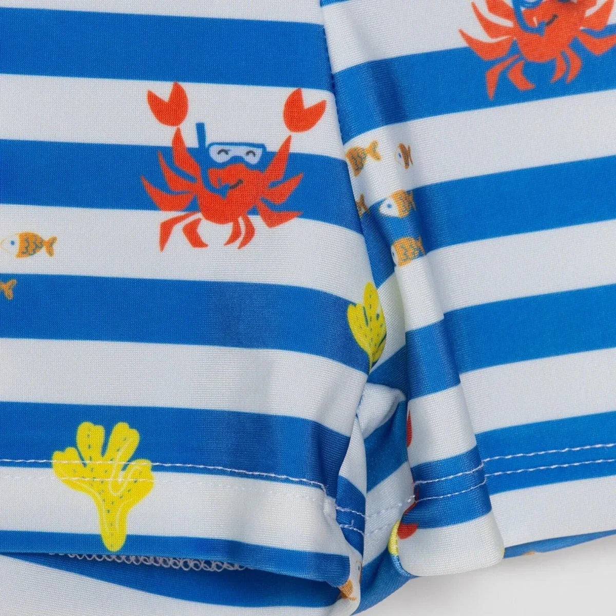 HelloBaby Striped Crab Print Baby Swim Trunks (2 Years to 5 Years)