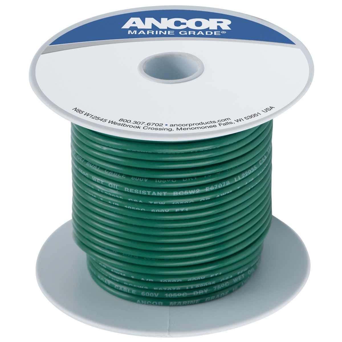 Ancor 1 Core 3mm² Tinned Green Thin Wall Cable (75m)
