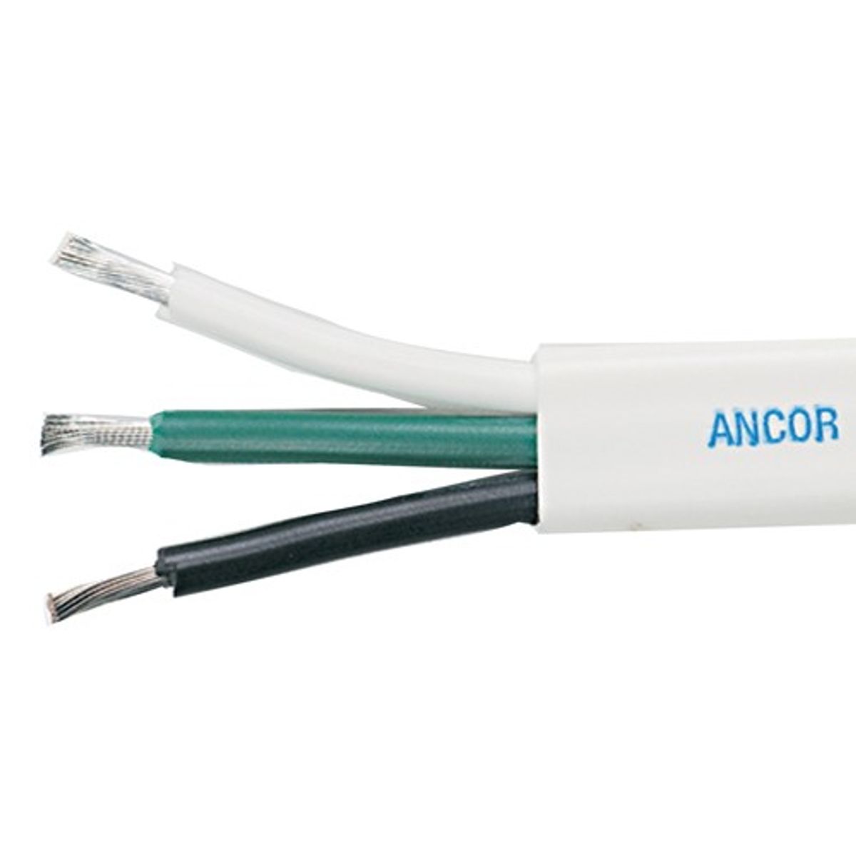 Ancor Flat 3 Core 1mm² Tinned White Thin Wall Cable (30m)