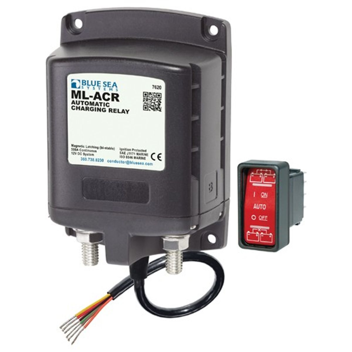 Blue Sea ML Series HD Auto Charge Relay (12V DC / 500A)