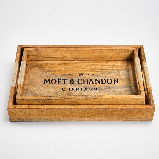 Wooden Serving Trays Moët & Chandon Champagne Serving Tray