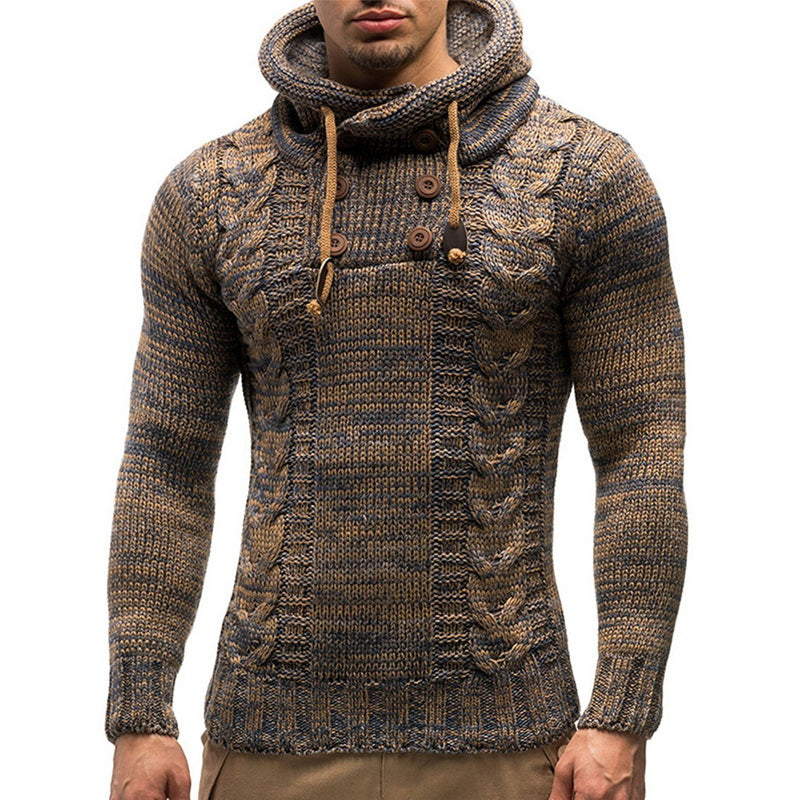 Turtleneck hooded sweater