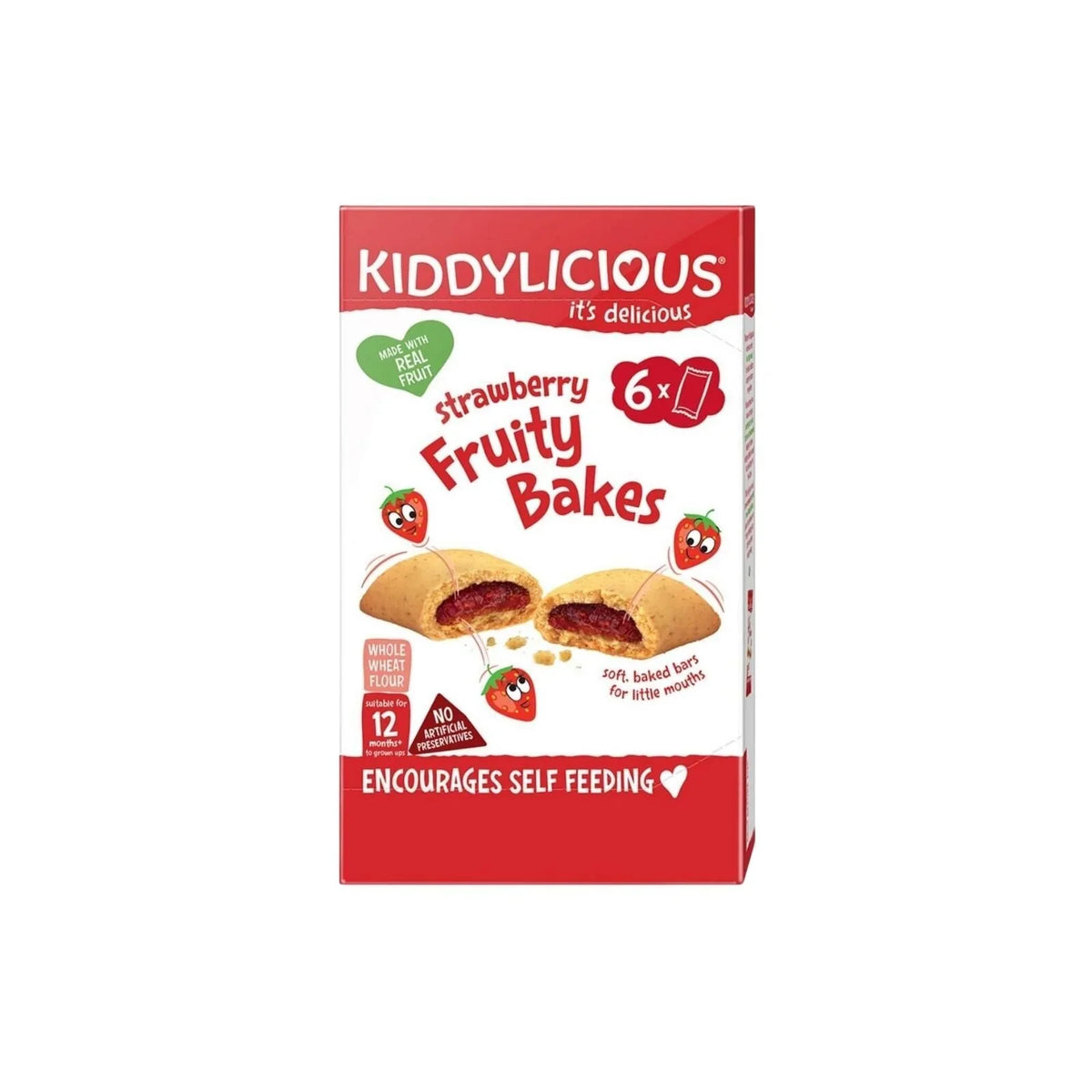 Kiddylicious Strawberry Fruity Bakes 12+ months 132g (6x22g)
