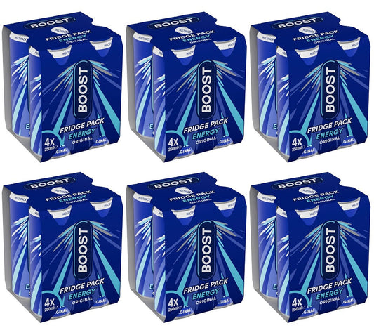 6 x Boost Energy Original Fridge Pack 4 X 250Ml