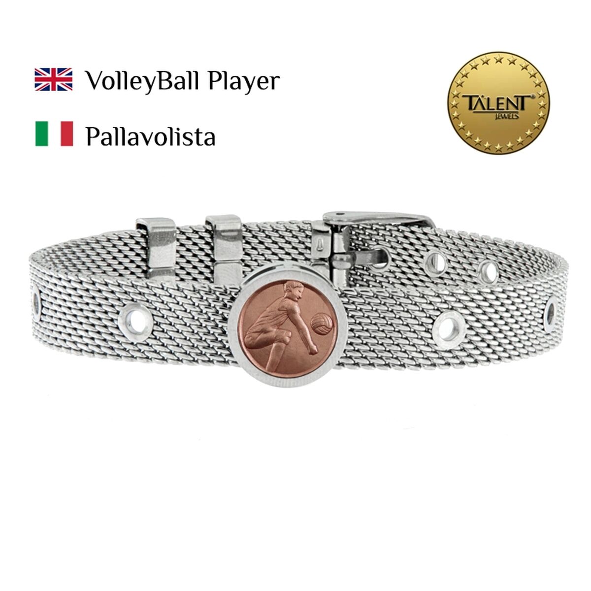 Unisex Bracelet VolleyBall Player Talent Jewels TJA-1-12-02-1-235 Silver