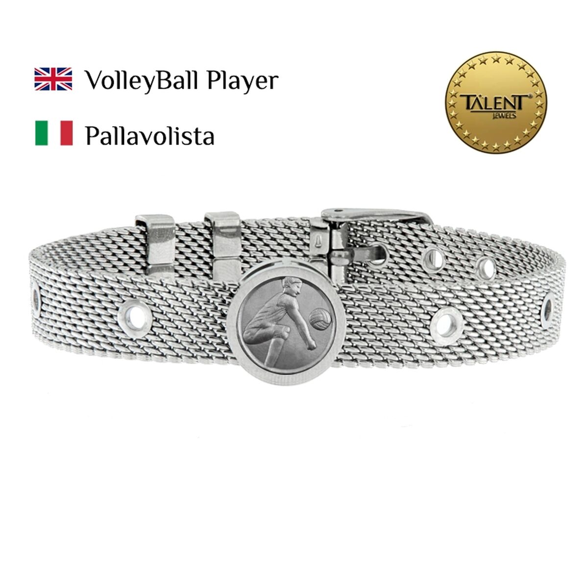 Unisex Bracelet VolleyBall Player Talent Jewels TJA-1-12-03-1-235 Silver