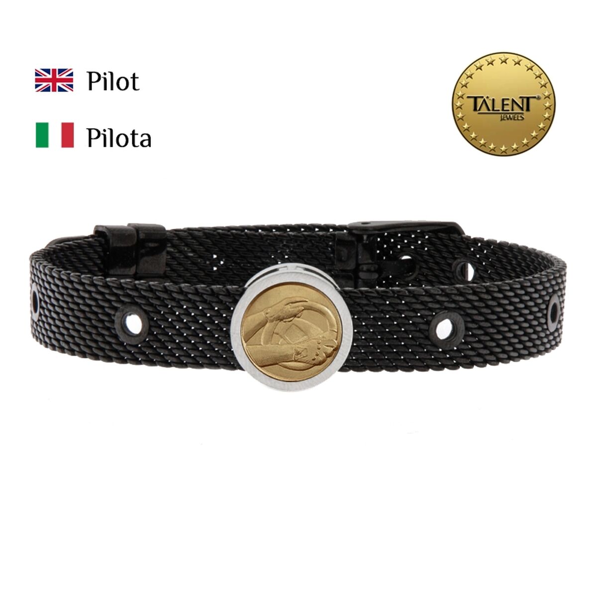Unisex Bracelet Pilot Talent Jewels TJA-1-14-01-2-235 Black