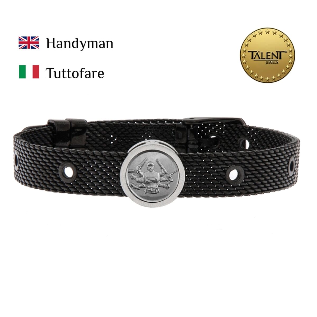 Unisex Bracelet Handyman Talent Jewels TJA-2-03-03-2-235 Black