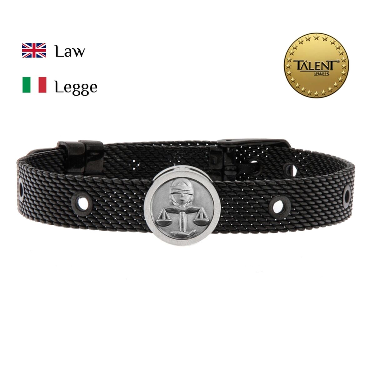 Unisex Bracelet Law Talent Jewels TJA-2-05-03-2-235 Black