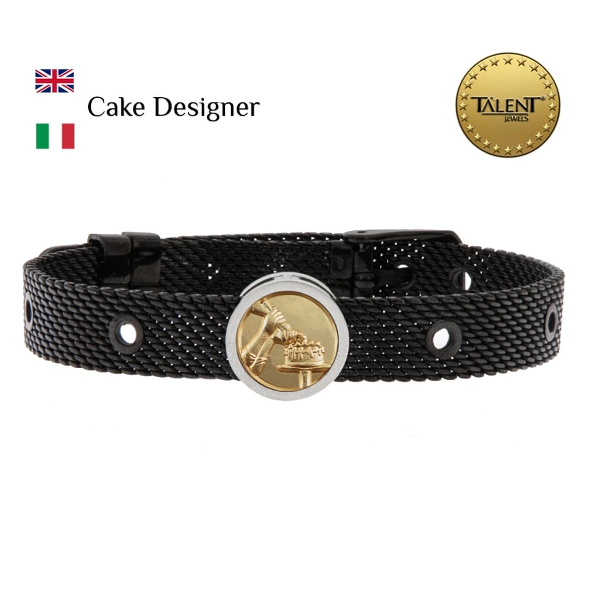 Unisex Bracelet Cake Designer Talent Jewels TJA-3-04-01-2-235 Black
