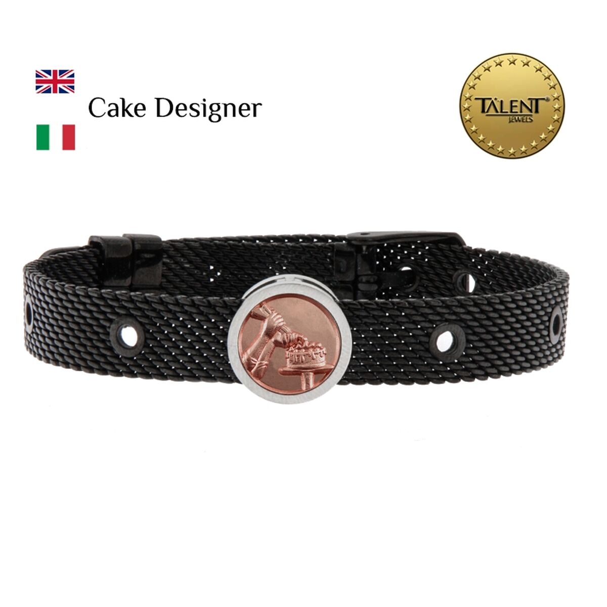 Unisex Bracelet Cake Designer Talent Jewels TJA-3-04-02-2-235 Black