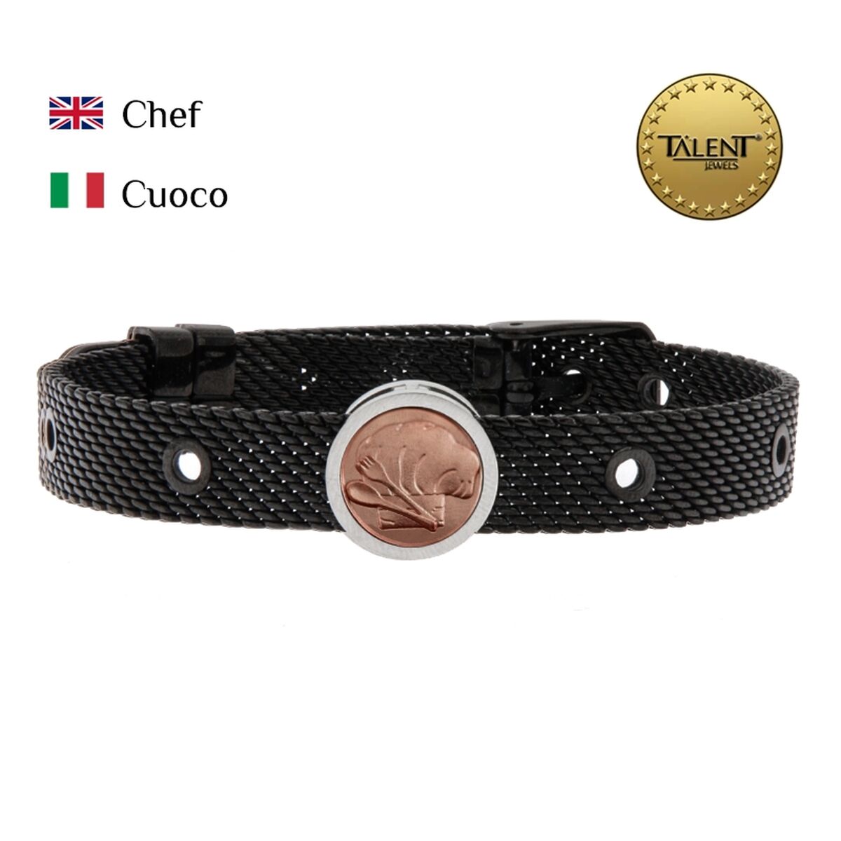 Unisex Bracelet Chef Talent Jewels TJA-3-05-02-2-235 Black