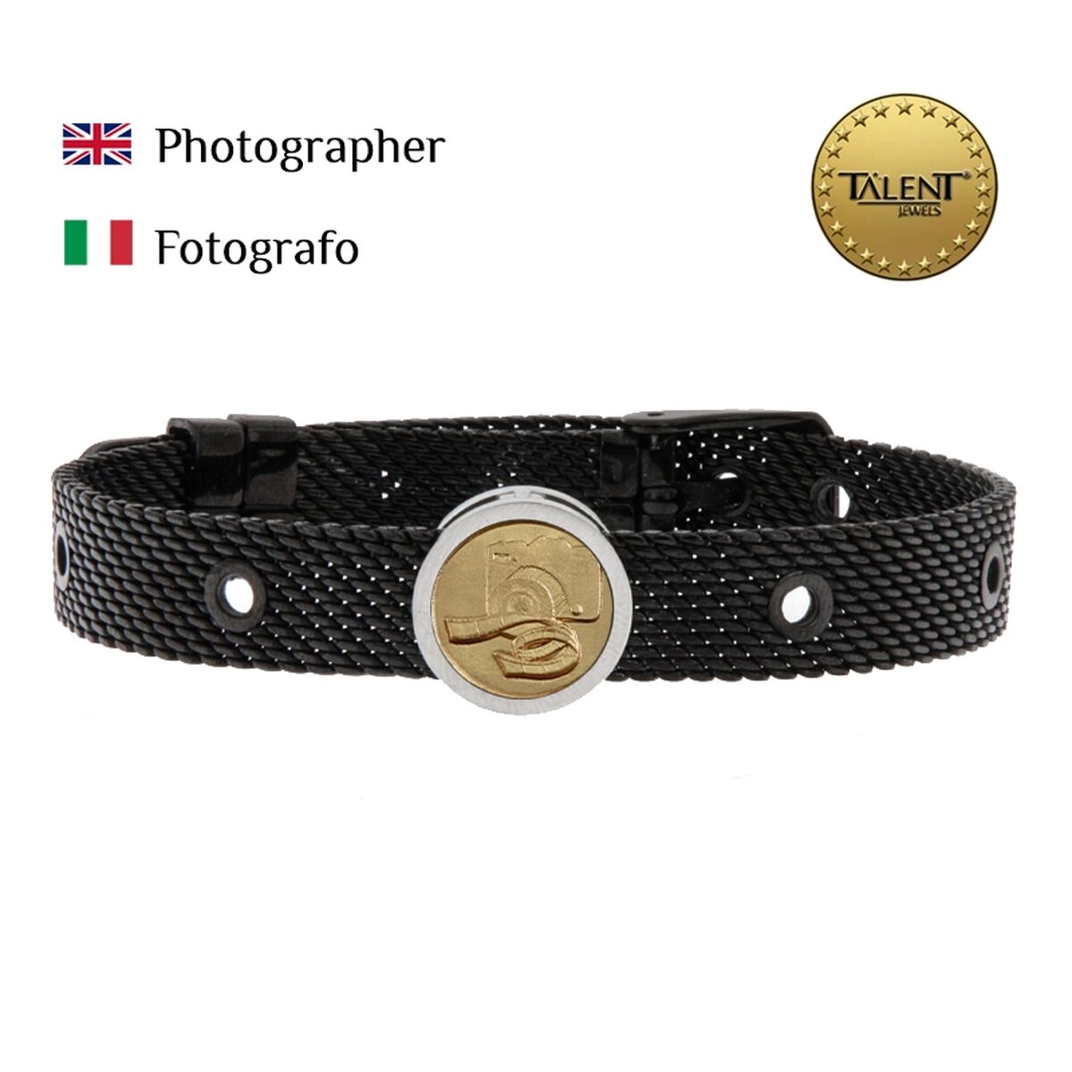 Unisex Bracelet Photographer Talent Jewels TJA-3-07-01-2-235 Black