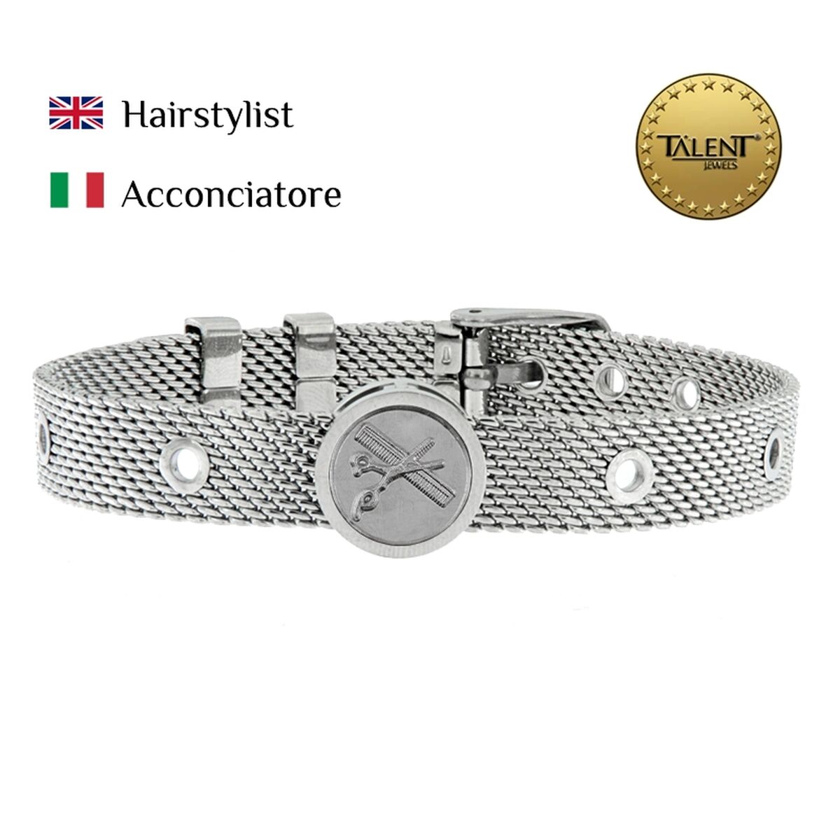 Unisex Bracelet Hairstylist Talent Jewels TJA-3-19-03-1-235 Silver