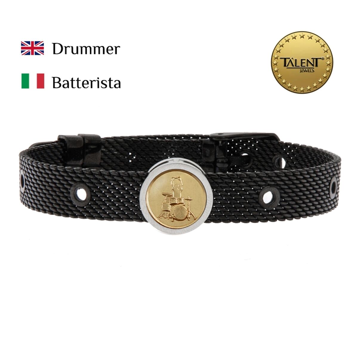Unisex Bracelet Drummer Talent Jewels TJA-4-01-01-2-235 Black