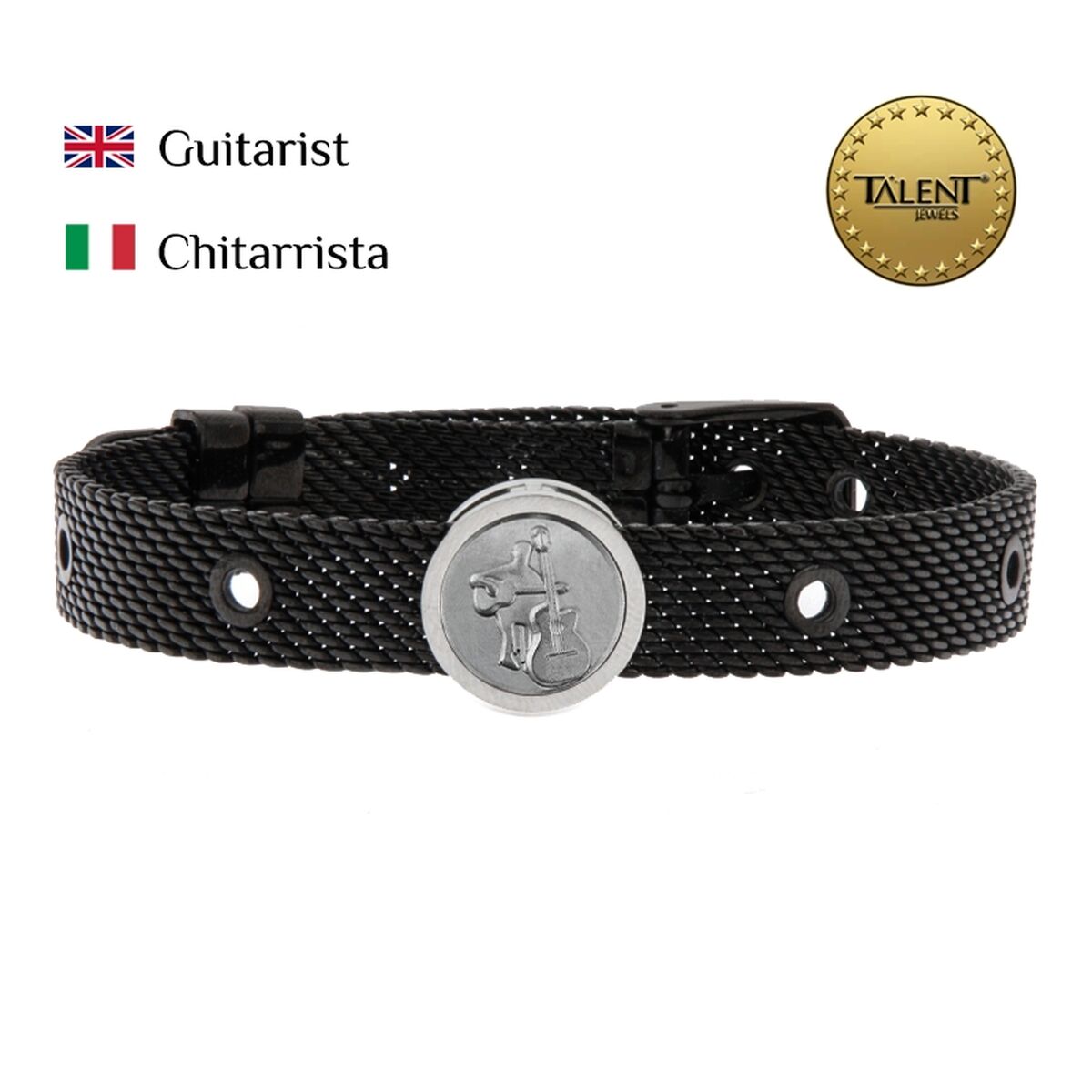 Unisex Bracelet Guitarist Talent Jewels TJA-4-03-03-2-235 Black