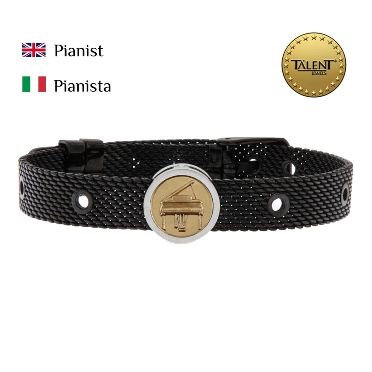 Unisex Bracelet Pianist Talent Jewels TJA-4-06-01-2-235 Black